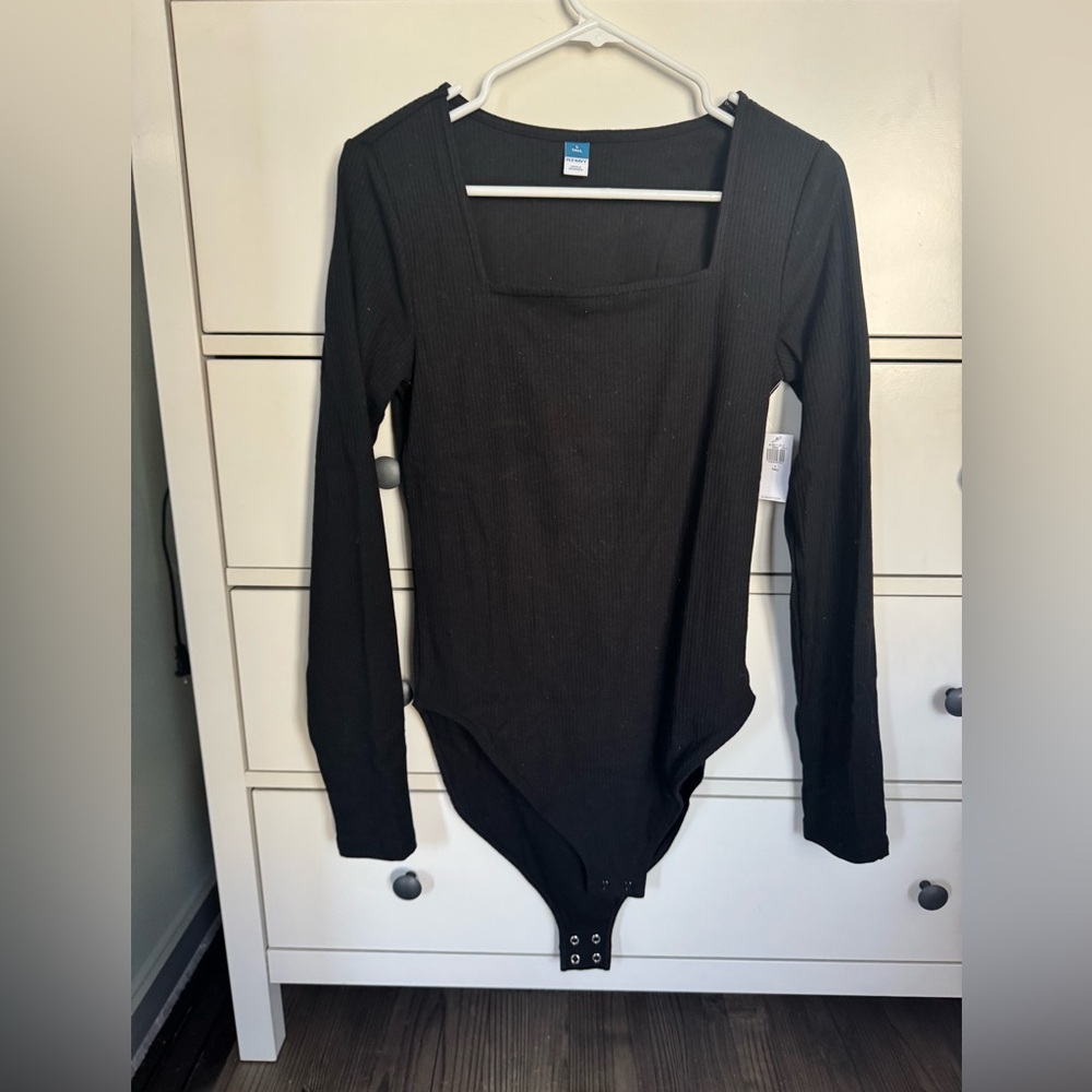 Old Navy Black Long Sleeve Bodysuit